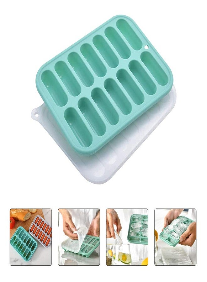 VOSCHOIX Ice Cube Trays,Sausage Silicone Mold with Lid for Water Bottles Easy Release Long Ice Cube Sticks For Bottled Beverage, Soda, Sport Drinks, Burritos Egg - Image 3